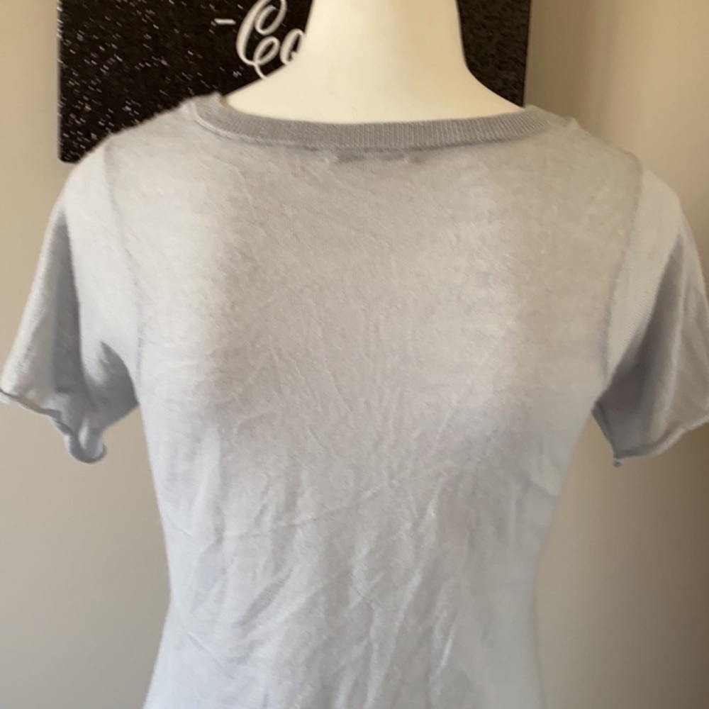 VINCE Grey Tshirt Dress Melange Stretch Cotton Crewneck Size Large - Picture 6 of 7